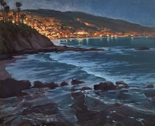 landscape nocturne oil painting © Fernando Micheli