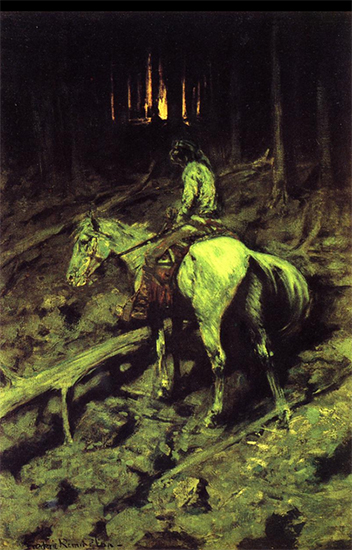 Painting of fire by Remington