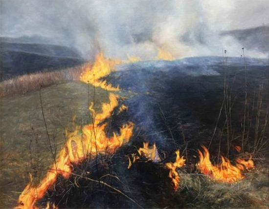 Controlled Burn, 16 x 20", Oil, © Ye Wang