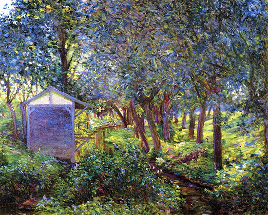 Giverny Landscape In Monets Garden, 1897, painting by Lilla Cabot Perry