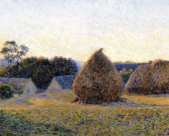 Haystacks Giverny, 1896, painting by Lilla Perry Cabot