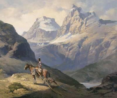 Painting of Glacier National Park by Adolph Heinze