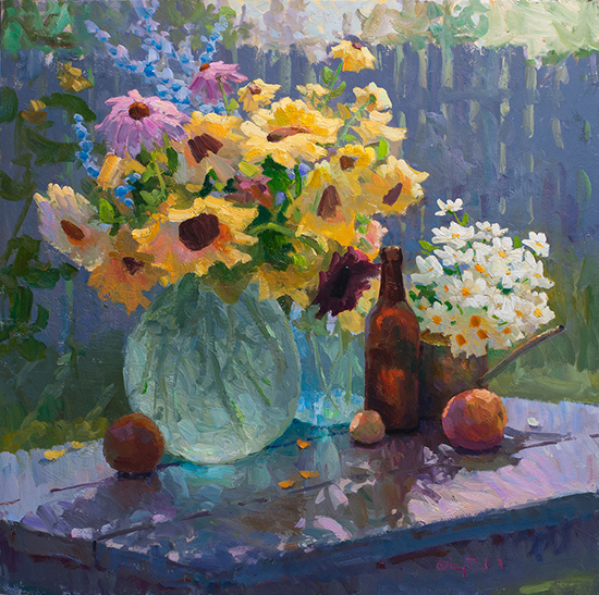Joy Love, 36 x 36", Oil, © Gregory Packard