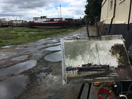 Watercolor on Site, © Herman Pekel