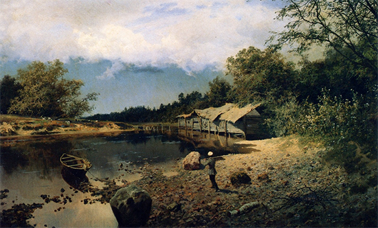 Oil Painting of a Forgotten Mill, 1891, Alexander Kiselyov