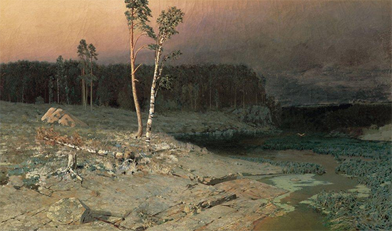 Painting of Trees on Valaam Island, 1873, Arkhip Kuindzhi