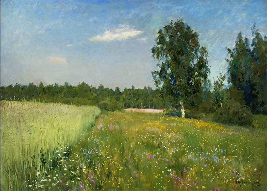 Oil Landscape Painting, ca. 1895, Isaac Levitan