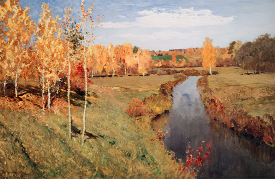 An Oil Landscape Painting of Autumn Woods, 1895, Isaac Levitan