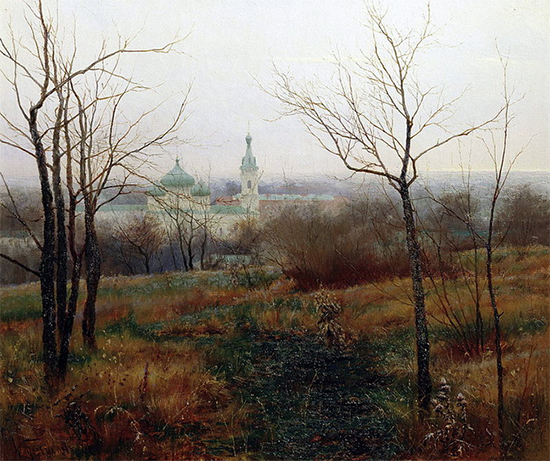 Painting of Autumn Trees, 1887, Konstantin Pervukhin