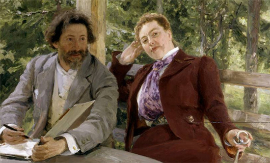 Double Portrait ofNatalia Nordmann and Ilya Repin 1903 by Ilya Repin