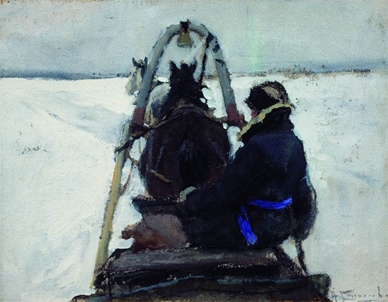 Painting of a Horse and Carriage, date unknown Alexi Stepanov