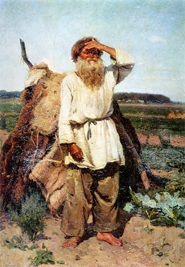 Old Man in a Kitchen Garden 1882 Vasily Surikov