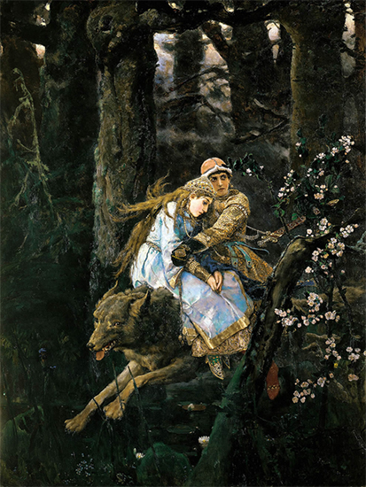 Ivan Tsarevitch Riding the Grey Wol,f 1889, Viktor Vasnetsov