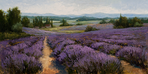 Lavender Fields, 12 x 24", Oil, © Jane Hunt