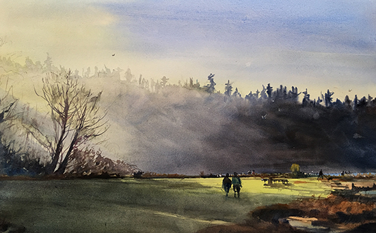 Lisabeula Park, 30 x 22", Watercolor, © Jeff Good