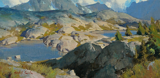 Above Freemont, 10 x 20", Oil, © Kimball Geisler