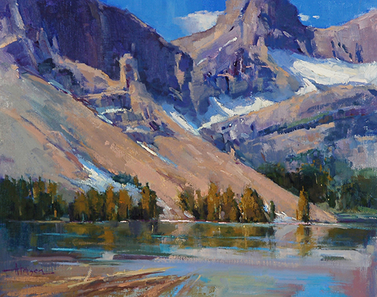 Bow Lake, 16 x 20" Oil Painting © Ann Larsen