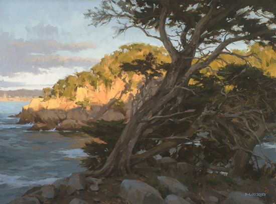 Cypress Coast Sunset, 18x24", Oil, © Laurie Kersey