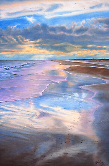 ocean watercolor painting