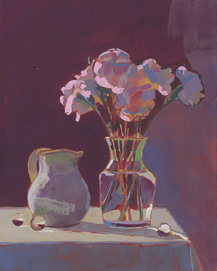 3 The Little White Jug, 10 x 8", second color notes, Casein on Panel, © Mary Nagel Klein