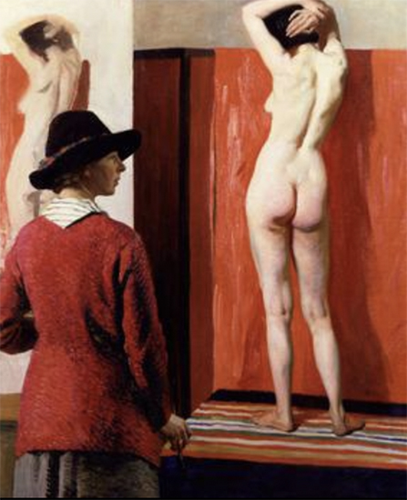 Self Portrait with Nude, 1913, Dame Laura Knight