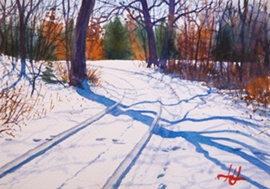 winter watercolor by John Hulsey