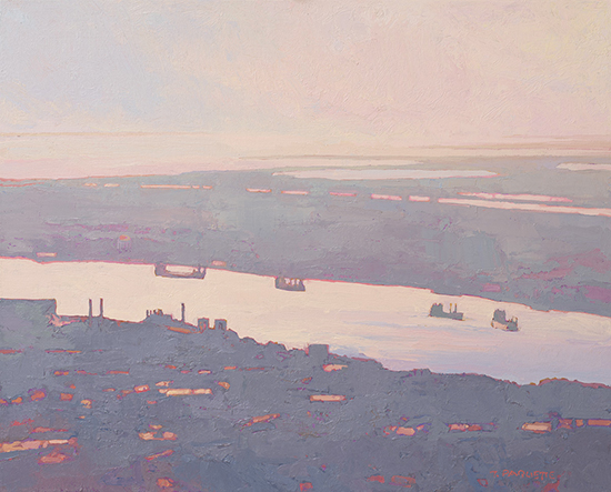 oil painting of Mississippi River © Thomas Paquette