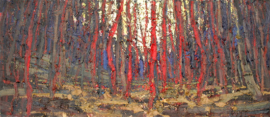 Sleepless Forest, 24 x 48", Oil, © Anton Pavlenko