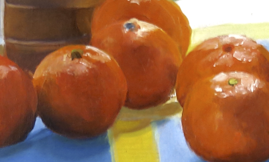 Angels and Clementines 12 x 24 Oil detail © Ann Trusty