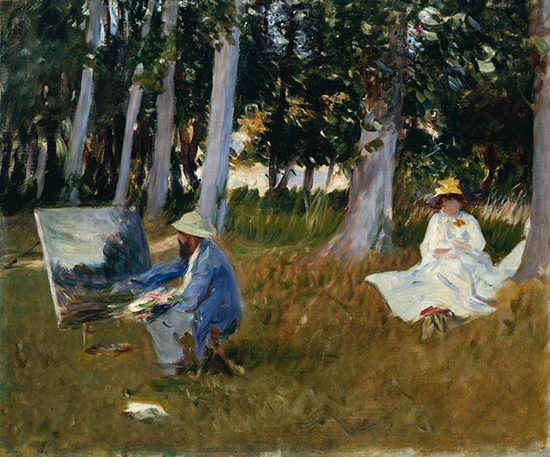 John Sargent painting of Claude Monet