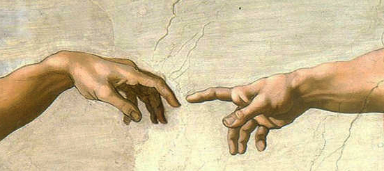 Detail from The Creaton of Adam by Michelangelo