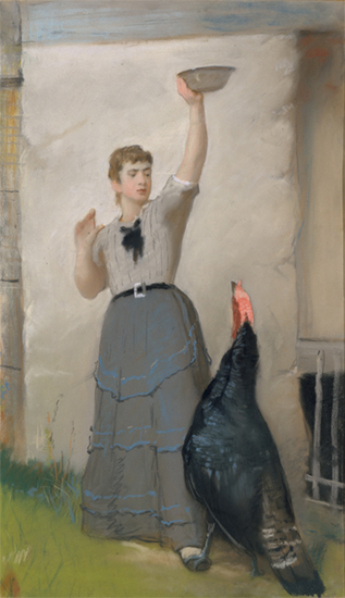 Feeding the Turkey, 1880, Eastman Johnson