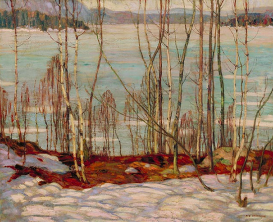 Frozen Lake Early Spring, Algonquin Park, 1914, A. Y. Jackson