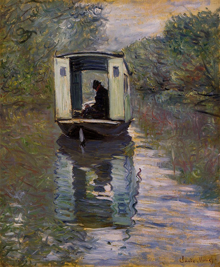Le Bateau Atelier, 1876, Claude Monet