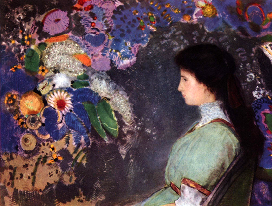 Portrait of Violette Heymann, 1910, Odilon Redon