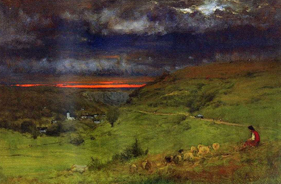 Sunset at Etretat by George Inness