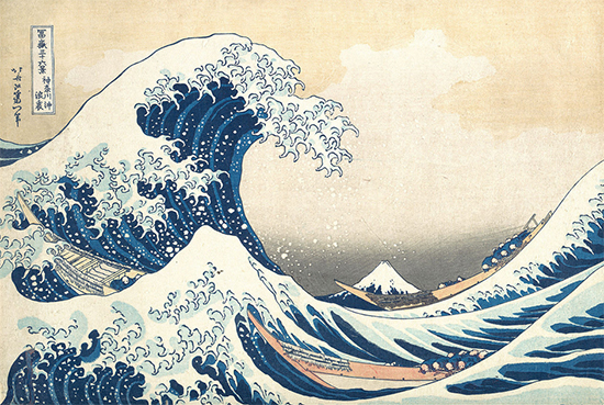 The Great Wave off Kanagawa, ca. 1829-33, Color Woodblock, Hokusai