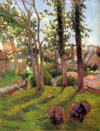 Turkeys, Pont-Aven, 1888, Paul Gauguin