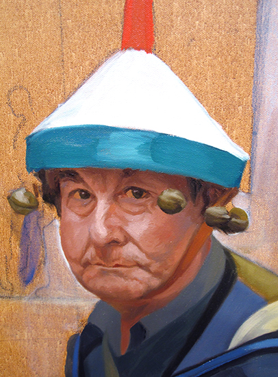 oil painting portrait of a street musician in Venice © J. Hulsey