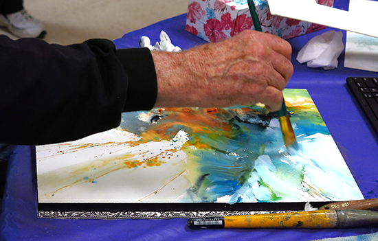 photo of Mort Solberg painting