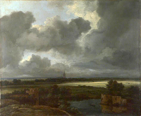 oil painting of landscape by Jacob Isaackszoon van Ruisdael