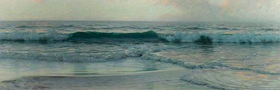oil painting of an ocean wave, by Alexander Harrison