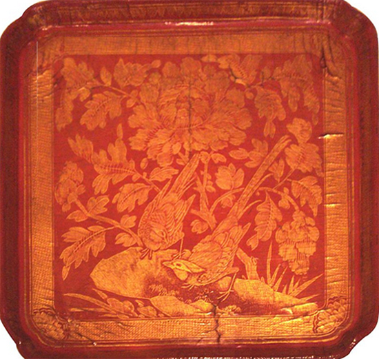 Red Lacquerware Tray 12 13 c Song Dynasty