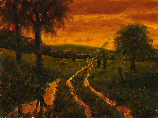The Way Home II, Oil, 9 x 12", © John Hulsey