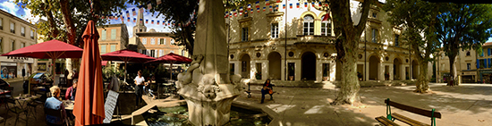 photo of square in St. Remy, France, by John Hulsey