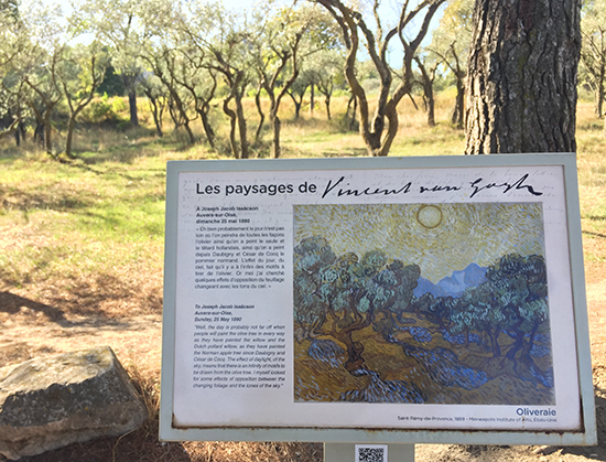 photo of Van Gogh plaque in St. Rémy, France. © A. Trusty