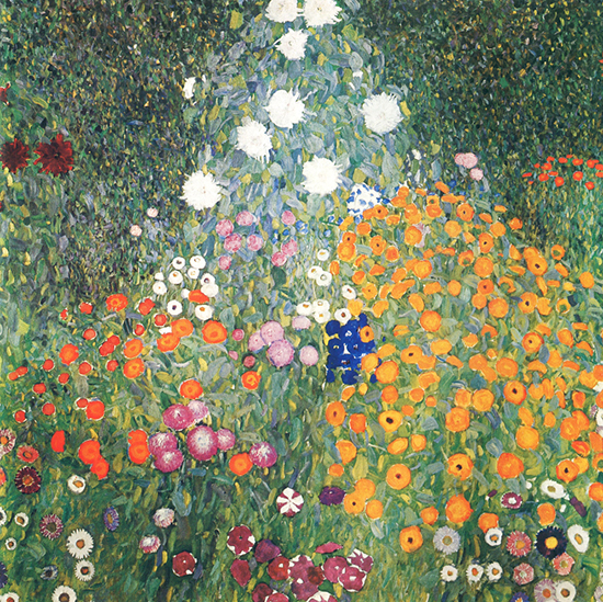 Oil Painting of Flowers by Gustav Klimt