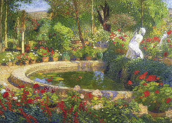 oil painting of a garden by Henri Martin