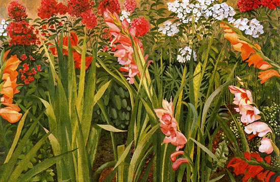 oil painting of flowers by Stanley Spencer