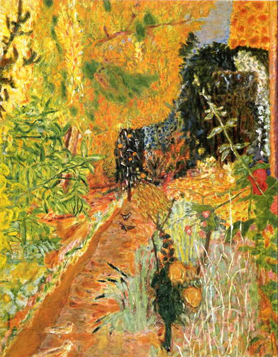 oil painting of garden by Pierre Bonnard
